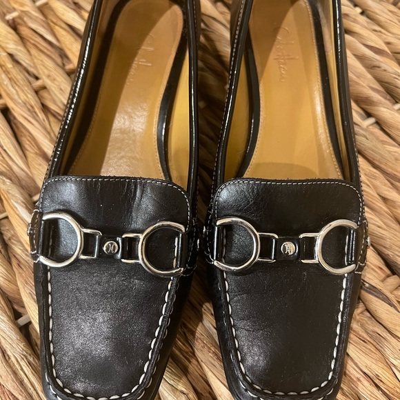 Authentic COLE HAAN LOAFERS NIKE AIR COLLAB, BLACK LEATHER SHOES - Picture 2 of 7